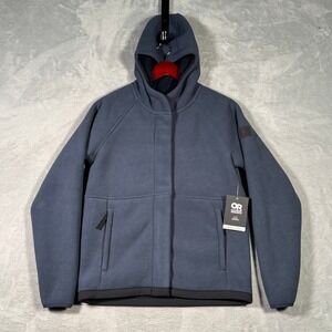 Outdoor Research Jacket Womens‎ Small Blue Juneau Fleece Hoodie Full Zip